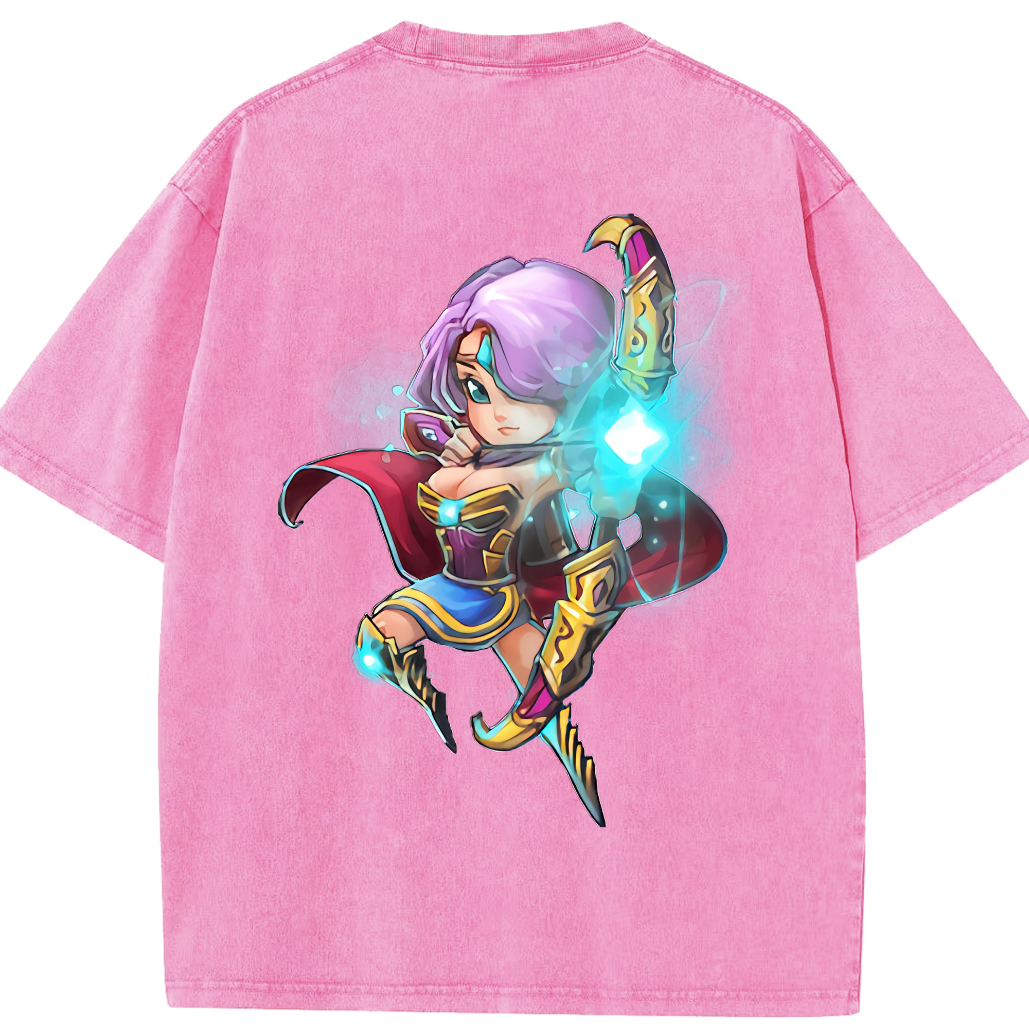 リーグ・オブ・レジェンド League of Legends LOL 綿100% ヴィンテージ風 半袖Tシャツ（背面プリント）